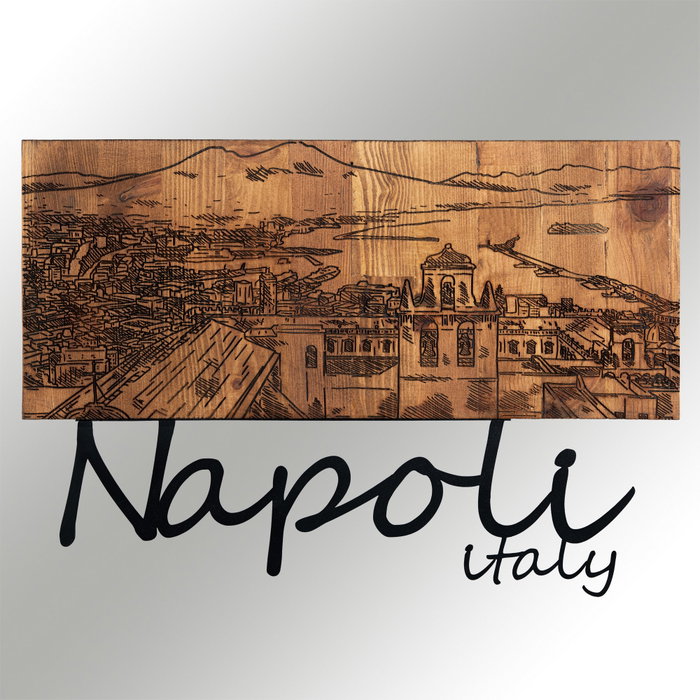Wallity Napoli Escultura de Pared en Negro y Nogal Wallity Napoli Escultura de Pared en Negro y Nogal